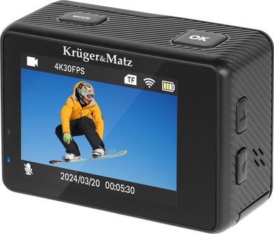Екшн камера Kruger&amp;Matz Vision P400, 4K, 60FPS, со далечински управувач