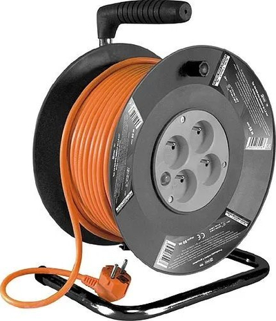 Електричен продолжен кабел Strend Pro, 50 m, 4x230 V, на макара