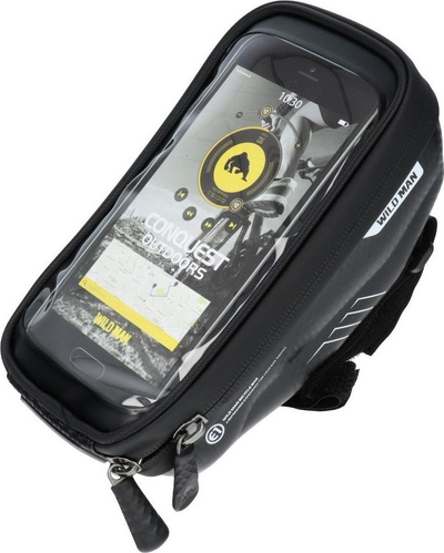 Mbajtës telefoni për biçikletë Waterproof, deri 6.9", i papërshkueshëm nga uji, i zi