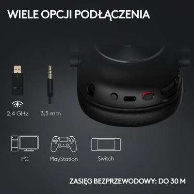 Kufje gaming Logitech G Pro X2 Lightspeed, pa tela, me mikrofon, të bardha