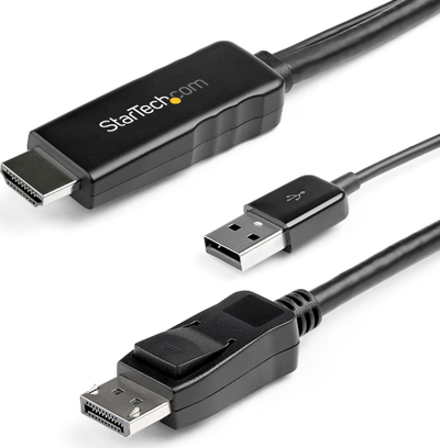 Kabllo HDMI në DisplayPort StarTech.com, 3m, 4K 30Hz, e zezë