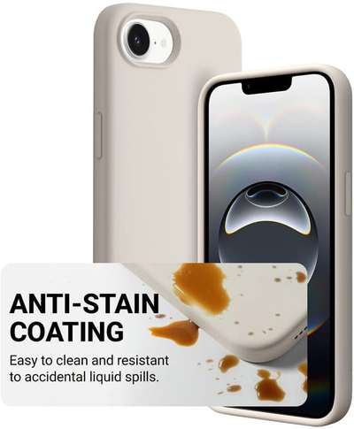 Футрола за телефон Crong MagSafe Case, за iPhone 16e, силикон, беж