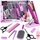 Set parukerie lodër ZA4809, presa flokësh me dritë, furçë dhe krehër, shumëngjyrësh