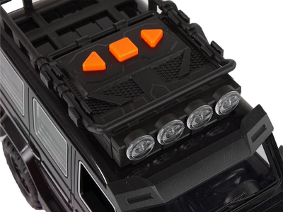 Makina lodër off road Leantoys, mekanizëm me fërkim, drita dhe tinguj, e zezë