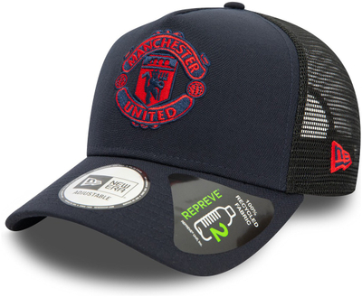 Kapelë New Era Manchester United FC 9FORTY E Frame Trucker, Repreve, e kaltër navy