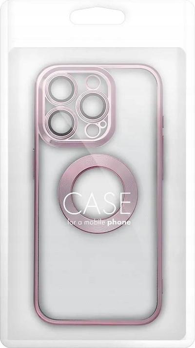 Mbulesë telefoni Glam për iPhone 11, TPU, transparente, rozë powder