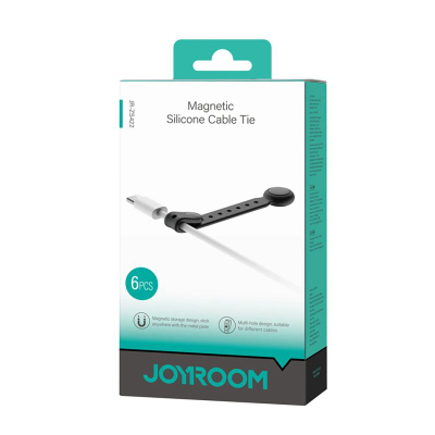 Rrip organizues magnetik për kabllo Joyroom, 11 cm, set me 6 a 12 copa, i zi