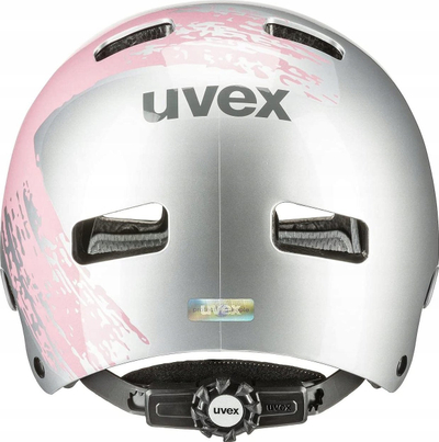 Kaskë biçiklete për kalam Uvex Kid 3, 55-58 cm, hardshell, argjend me rozë