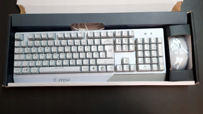 Set tastierë edhe mi MSI Vigor GK30 Combo, për lojëra, RGB, i bardhë