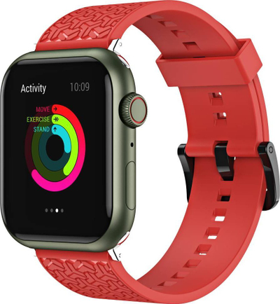 Rrip dore Hurtel Watch Strap Y për Apple Watch 41 40 38mm, TPU, i kuq