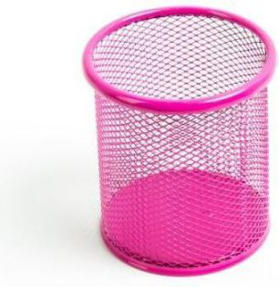 Mbajtëse lapsash LEVIATAN Pen Holder Cup Mesh, metal, rozë