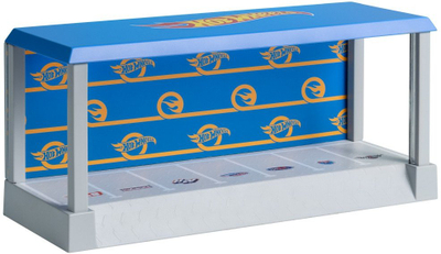 Витрина за изложување Hot Wheels Garage Display Case Light, LED осветлување, за 7 автомобили, повеќебојна
