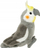Плишана играчка BEPPE папагал Grey Cockatiel, 20 cm, сив