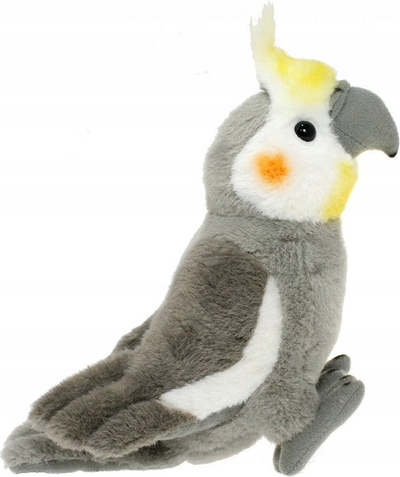 Плишана играчка BEPPE папагал Grey Cockatiel, 20 cm, сив