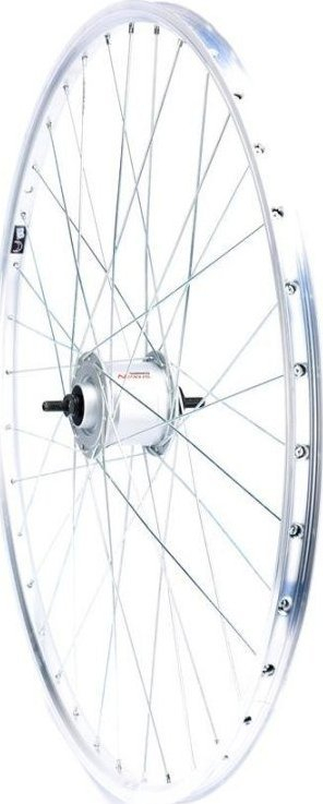 Rrotë e përparme biçiklete Shimano, 28", dinamo 6V 3W, argjendtë