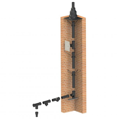 Set oxhaku Almeva LIK STARR DN60 100 SETKS5, diametër 60 100 mm, i zi