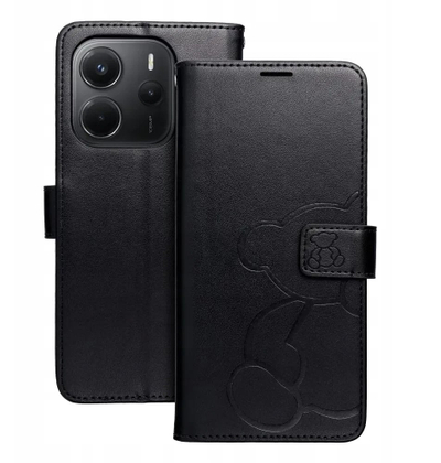 Kapak libri MEZZO për Xiaomi Redmi Note 14 4G, me xhepa për karta, i zi