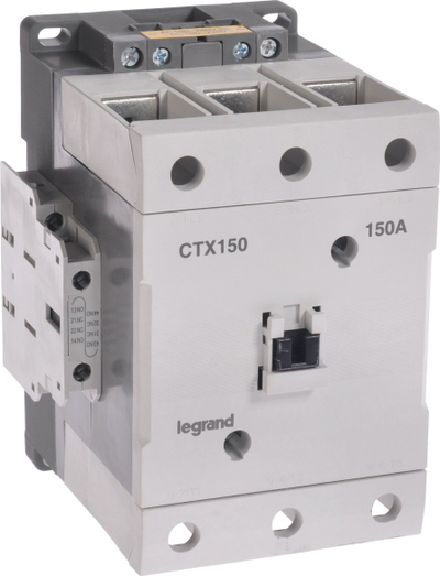 Kontaktor Legrand CTX150 T6, 3P 150A, bobinë 100-240V AC/DC, gri