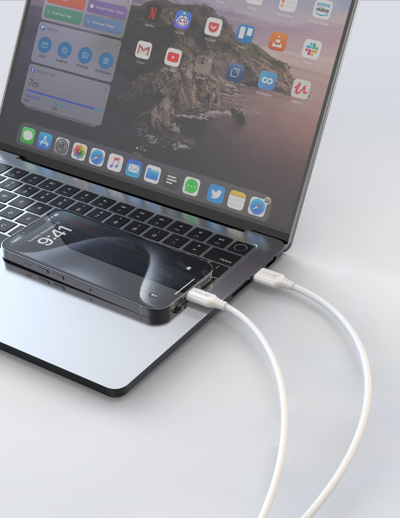 Kabllo iPEAX TPU USB-A / Lightning, 1M, USB 2.0, e bardhë