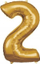 Balonë folie Amscan Super Shape, numri 2, 50 x 88 cm, ngjyrë ari