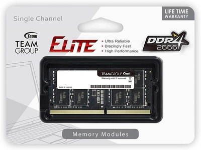 Memorie RAM për laptop TeamGroup Elite TED48G2666C19 S01, 8GB, DDR4 2666MHz
