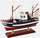 Model anije dekorative Ship Collectible, druri, 22 x 18 x 6 cm, blu