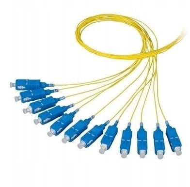 Kabllo fibër optike SM pigtail, SC PC, 9/125 OS2, 2m, e verdhë