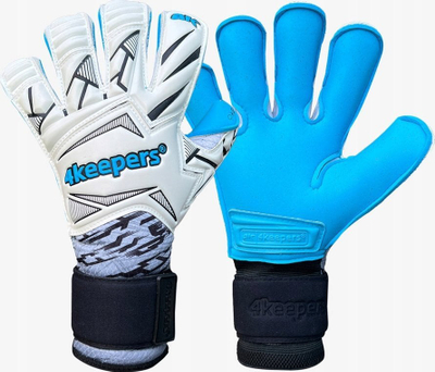 Doreza portieri 4keepers Force V.2.25 RF 2G M S961193, shkumë kapëse, mbyllje me rrip Velcro, të bardha blu