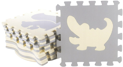 Tapet puzzle edukativ për fëmijë, EVA foam, 25 copë, bezhë gri