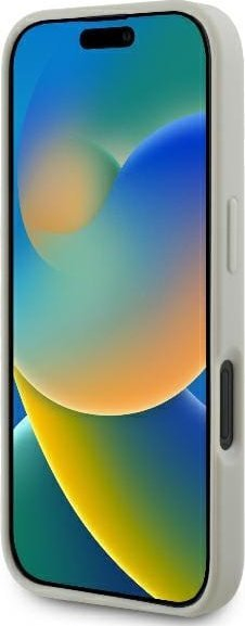 Kapak telefoni Guess GUHMP16SPGPYSH Peony Script Logo për iPhone 16 6.1", MagSafe, i bardhë