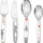 Set lugësh për fëmijë Rosle Child Cutlery Little Robot, çelik inoks, 4 copë, argjendtë