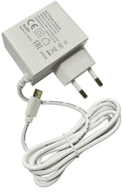 Полнач USB MikroTik, 5V 2.4A 12W, универзален, бел