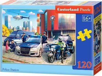 Puzzle për kalamaj Castorland Police Station, 120 copa, me stacion policie