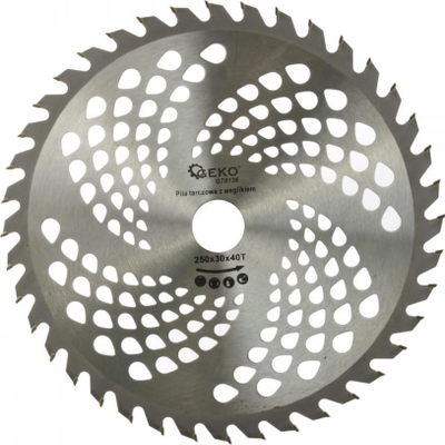 Disk sharre për dru GEKO, 250mm, 40 dhëmbë, gri