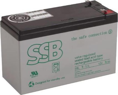 Bateri rikarikuese SSB SBL 9-12L, 12V, 9Ah, gri