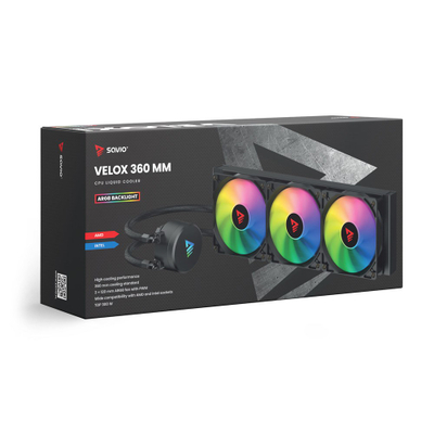SAVIO VELOX 360mm with ARGB, CPU Liquid Cooler