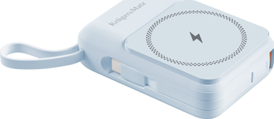 Power bank Wekome Kruger&amp;Matz 10000 mAh, MagSafe me induksion, me kabllo, blu
