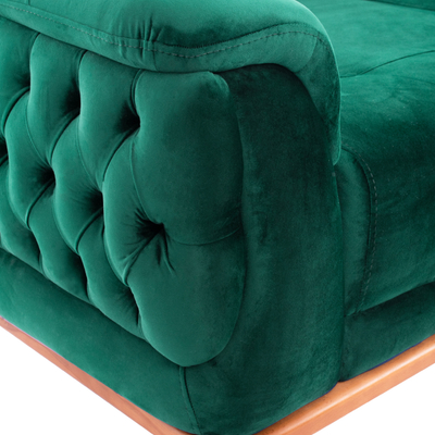 Kanape krevati Bennington HM3250.13, 2 vendëshe, 180x95x80 cm, jeshile e errët