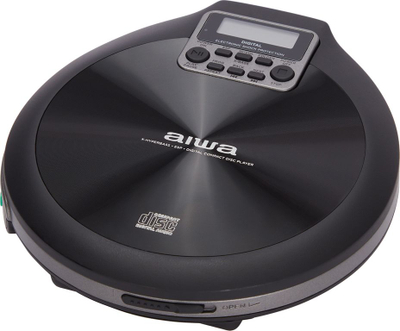 CD player portativ Aiwa PCD-810BK, ESP 120s, memorie 20 këngë, i zi gri