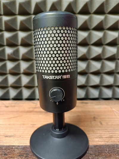 Кондензаторски микрофон Такстар GX1, USB, RGB, црн