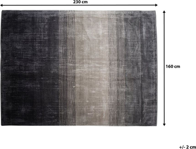 Tapet viskoz ERCIS, 160 x 230 cm, gri me të zezë