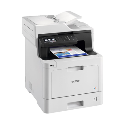 Printer lazer me ngjyra Brother DCP-L8410CDW, multifunksional 3 në 1, WiFi, gri