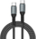 Kabllo USB Qoltec USB-C në USB-C, 1.5m, 100W PD, e zezë e bardhë