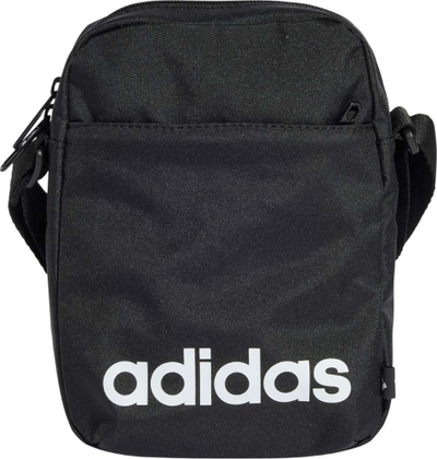 Çantë adidas Linear Org JE8341, me zinxhir, materiale të ricikluara, e zezë