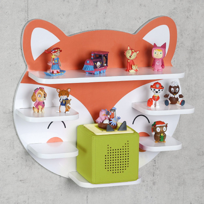 Raft librash për fëmijë Kesper Kinderregal, bambu, motive kafshësh, portokalli