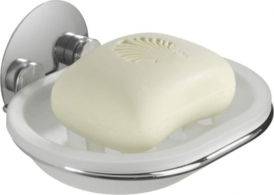 Dispenser sapuni Wenko Turbo Loc, montim në mur, plastikë transparente, argjendtë