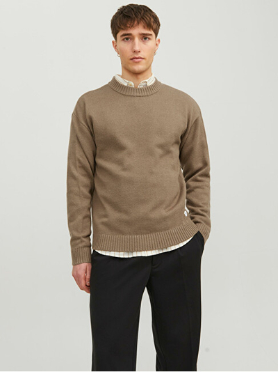 Triko Jack&Jones JJEJACK Regular Fit 12236774 Otter