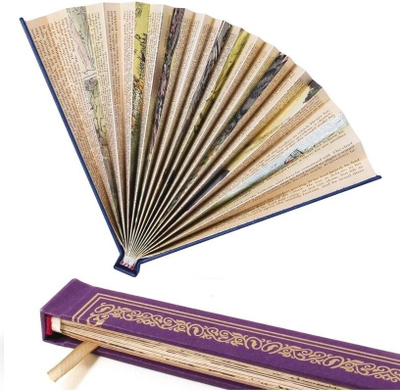 Ventilator dore Book Fans Purple Book, palosës, si libër, ngjyrë vjollcë
