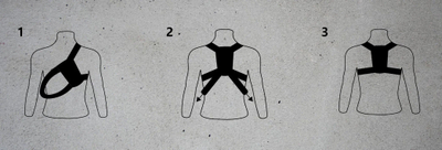 Korrektor qëndrimi Avento Posture Corrector, neopren, një masë, i zi