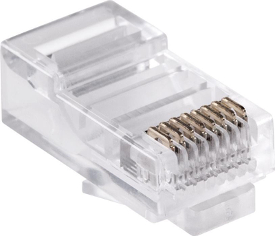 Fishkë RJ45 8P8C për tel telefoni edhe rrjeti, transparente